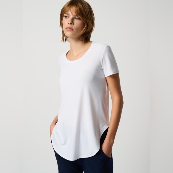 Joseph Ribkoff White T Shirt size 4 - Picture 2 of 12